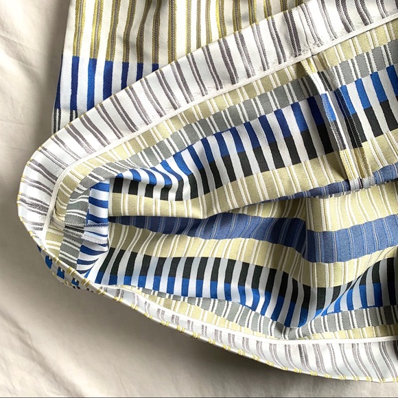 Massimo Dutti Pleated Striped Mini Skirt - Picture 12 of 13